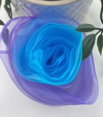 Chiffon tørklæde, frostblå/lilla